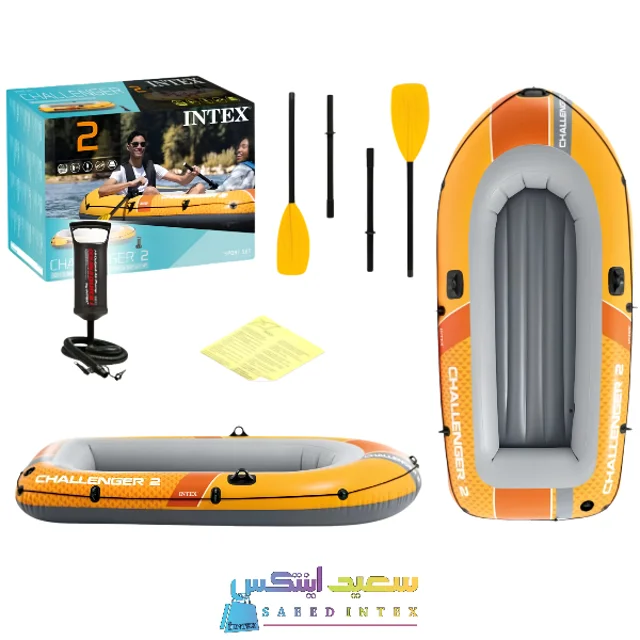 نمای داخلی قایق بادی اینتکس Challenger 2 دو نفره